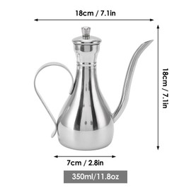 Botella Dispensadora De Aceite, 350 Ml/11 Oz Dispensador De Aceite De Acero Inoxidable Sin Goteo Olla De Aceite Filtrado De Aceite Olla De Vinagre Botella De Condimento De Salsa De Soja Para El Hogar
