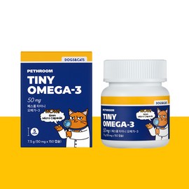 PETHROOM [Pessroom] Tiny Omega-3 50mg Premium Ultra-Small Supplement for Dogs and Cats - Immunity