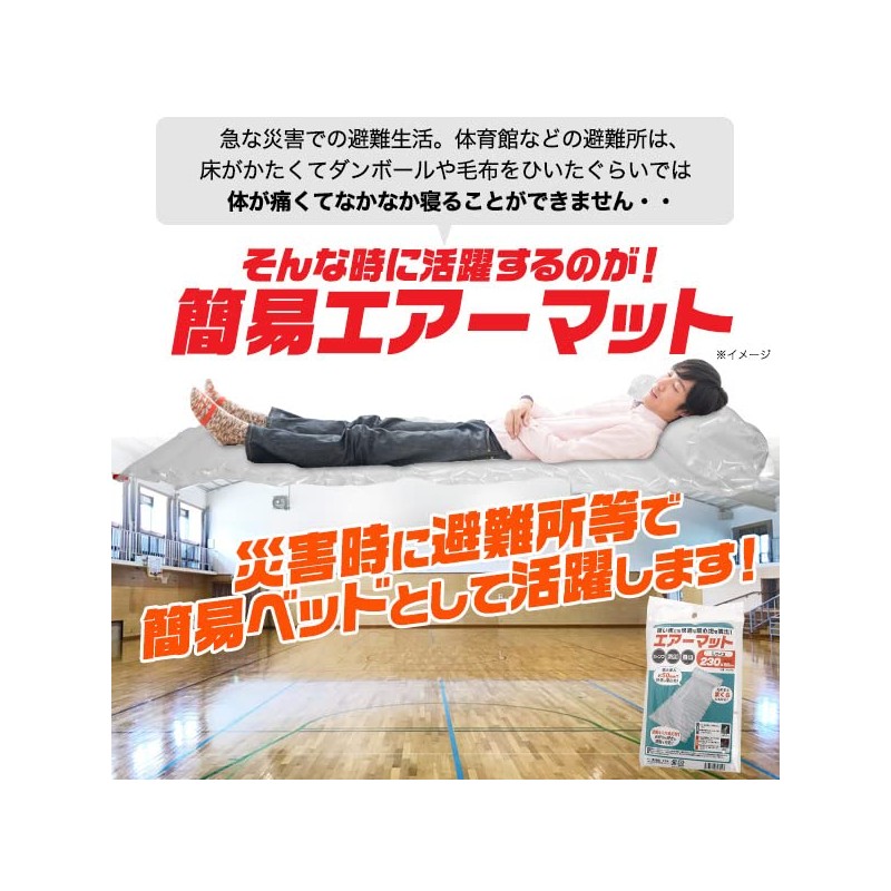 Air Mat, Camping, Disaster Prevention, Simple, Lightweight, Compact, Size L,