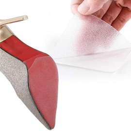 Sole Sticker, Crystal Clear Shoe Protector, Self-Adhesive Sole Cover Shoe Grip for Ladies Heels, Red Bottom Heels, Resistant Self-Stick Pads (4pcs), (Clear)