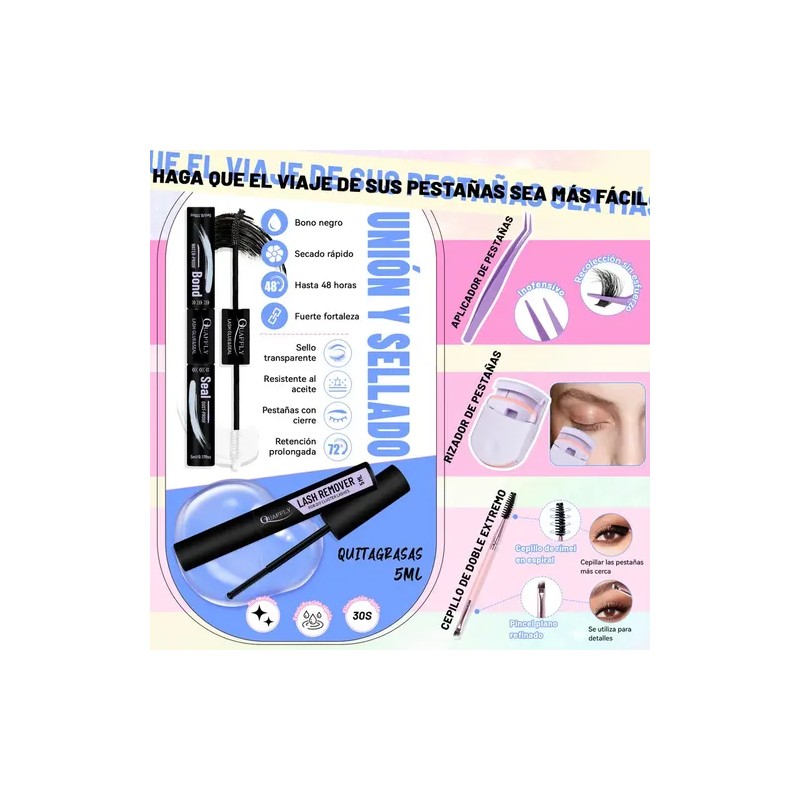 Kit De Extensiones De Pestañas De Alta Capacidad,972 Pcs