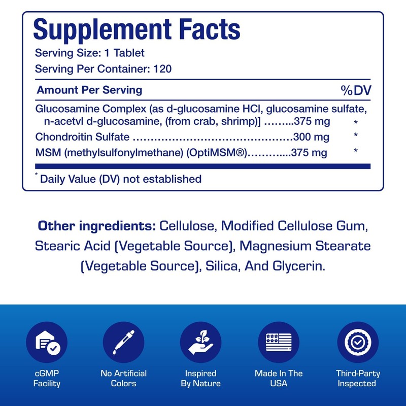 High Absorption Glucosamine Chondroitin MSM - Clinical Formula Bone Joint
