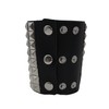 Scddboy Unisex Punk Leather Stud Bracelet,Silver Pyramid Studs Cuff Biker