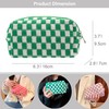 PAZIMIIK Checkered Makeup Bag for Purse Portable Zipper Make Up