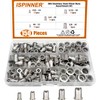 ISPINNER 150pcs #8-32, 10-24, 1/4"-20, 5/16"-18, 3/8"-16 Stainless Steel UNC