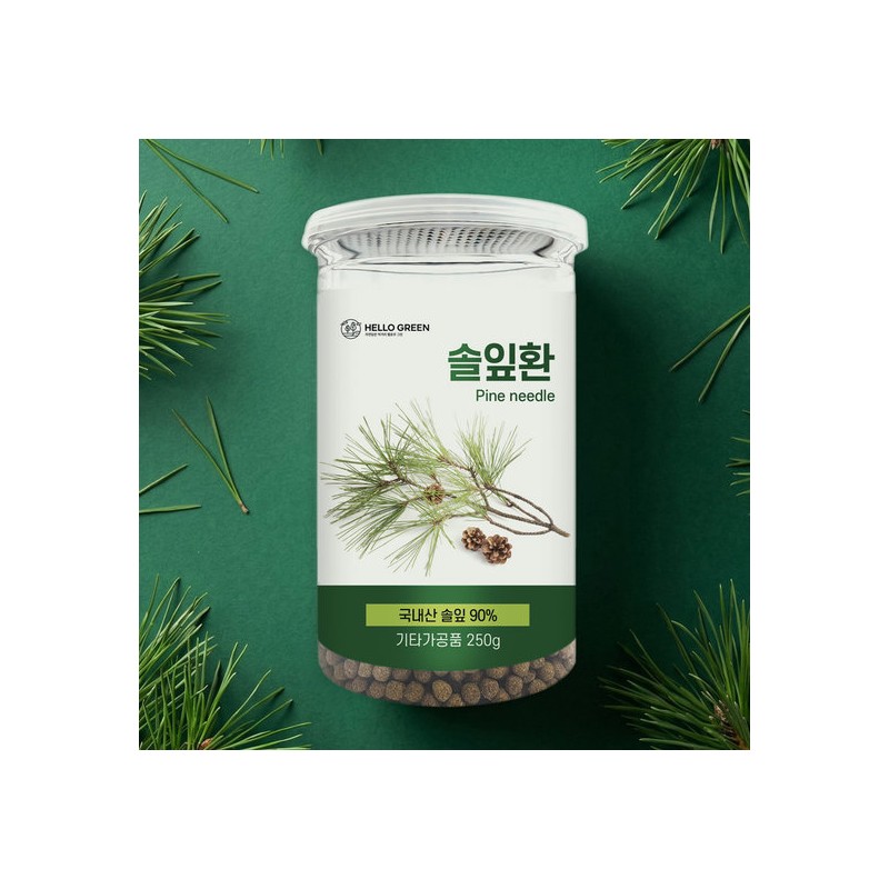 Hello Green Korean Pine Needle Pills 250g (Whole) / 헬로우그린