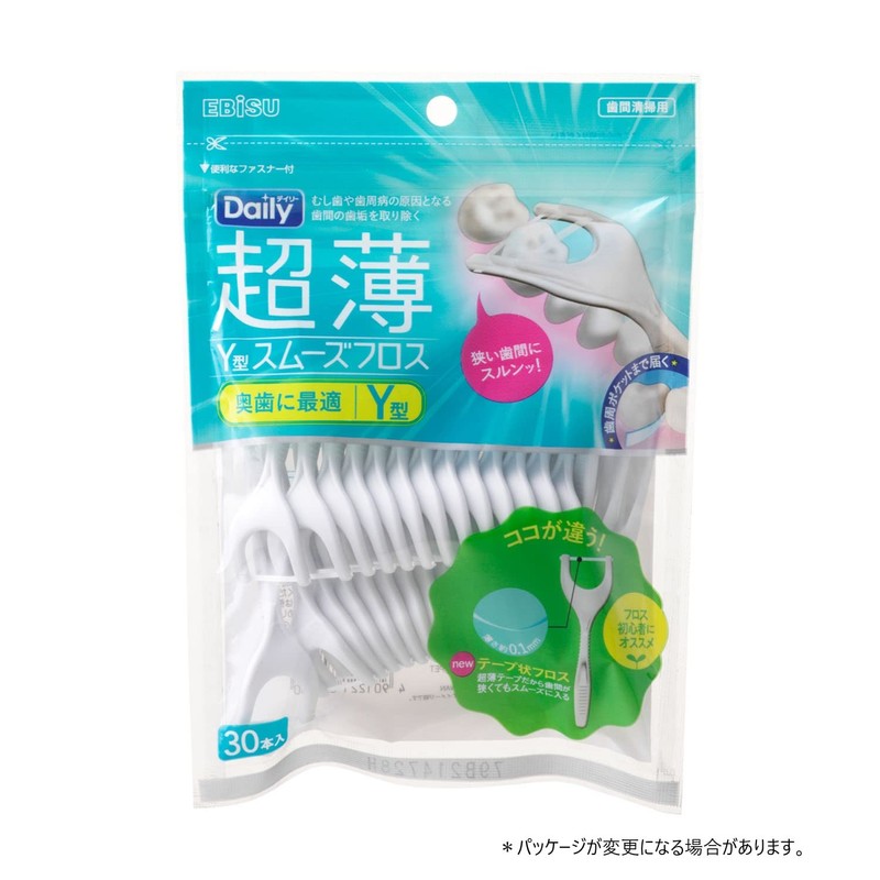 Shebis Daily Ultra Thin Y Shape Smooth Floss 30 Pieces