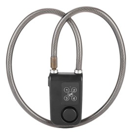 Intelligent Bicycle Lock, Anti-Theft Bicycle Alarm Lock 110dB Universal Security Alarm Lock Waterproof Alarm Cable Lock