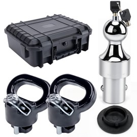 RVSNAIL 60638 Upgraded 38k Gooseneck Hitch Kit with 2-5/16" Gooseneck Ball with Lock and Safety Chain Anchors for 2013-2025 Dodge RAM 2500/3500-Includes Durable Storage Case