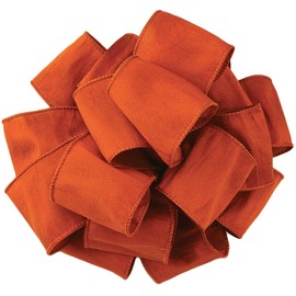 Offray Wired Edge Anisha Craft Ribbon, 2-1/2-Inch Wide by 10-Yard Spool, Rust