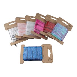 ALLinONE Mixed 12 Colors 5mm Flat Sequin Trim String Sequins for DIY Craft Embellishments