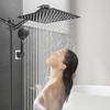 High/Low Pressure Water Rain Shower Head with 11 Inch Adjustable