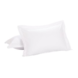 Levinsohn Luxury Hotel Pillow Shams Soft Microfiber Tailored, Standard/Queen, White (2 Pack)