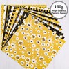 Whaline 12 Design Bee Pattern Paper Pack 24Pcs Yellow Black