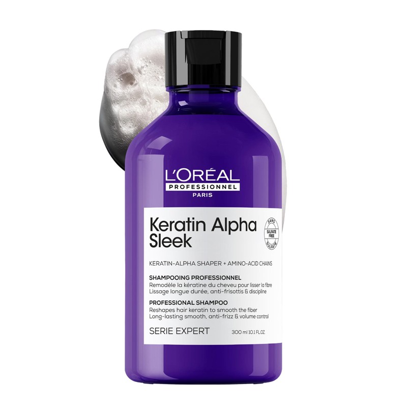 L'Oréal Professionnel Keratin Alpha Sleek Shampoo Profesional | Sin sulfatos