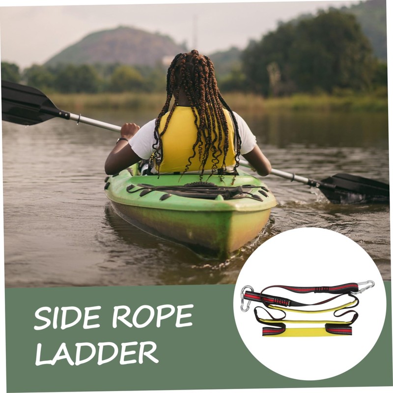 KICHOUSE Boat Accessory Marine Rope Ladder Heavy Duty Climbing Ladder