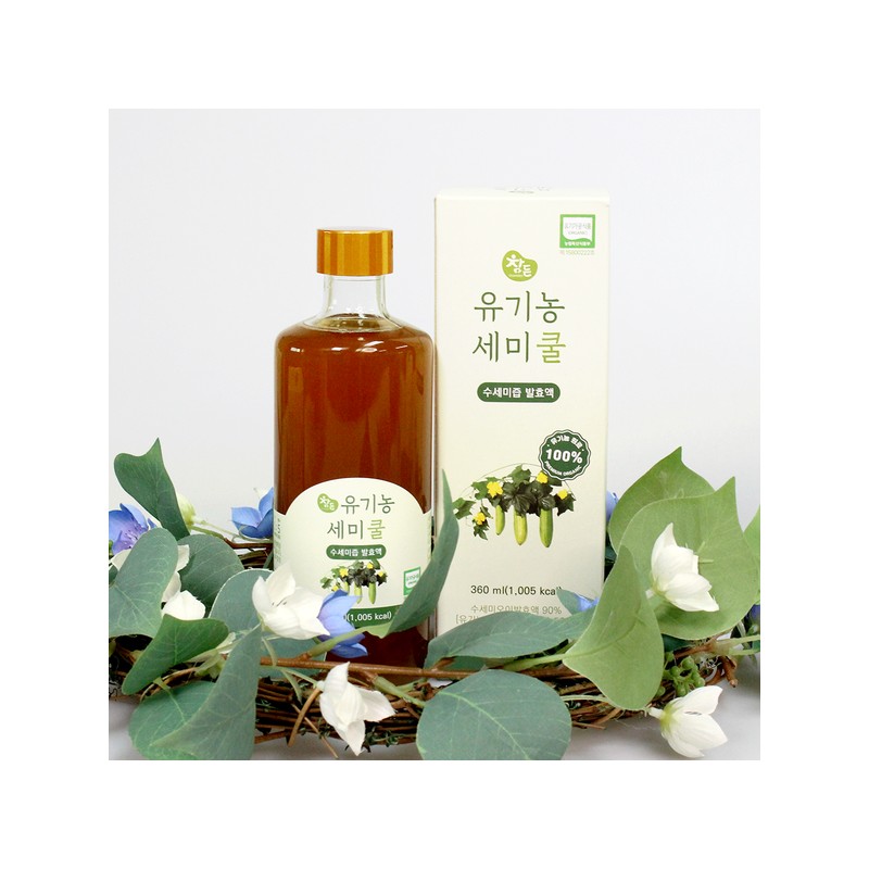 (참든건강과학)참든 유기농 세미쿨 360ml 1병 수세미발효액 유기농 수세미 액기스 효소
