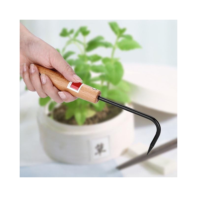 Black 250mm Horticultural Weeding Hook Single Claw Root Hook Bonsai