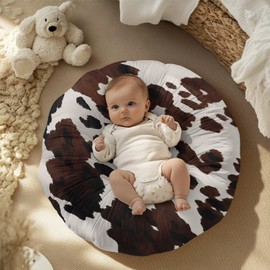 Goronwyfloyd Brown Cow Print Newborn Lounger Cover Removable Cover Ultra Soft Comfortable Lounger Slipcover Protector Cover for Infant Lounger Pillow Baby Essentials