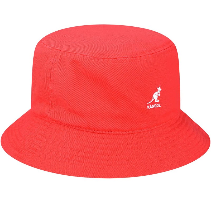 Kangol Unisex Sombrero Pescador De Algodón Lavado Beret Hat, CHERRY