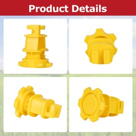 BEIYI 25 Pcs Yellow Rod Post Insulator, Electric Fence Insulators Screw Tight Round Fence Post Insulator, Electric Fence Wire Holding Insulator