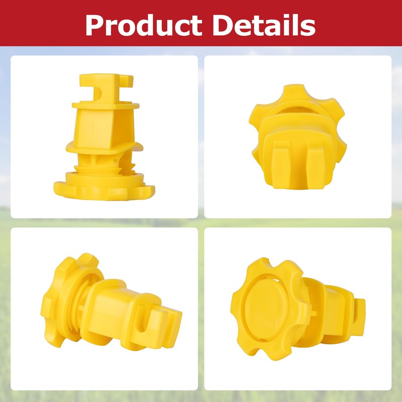 BEIYI 25 Pcs Yellow Rod Post Insulator, Electric Fence Insulators
