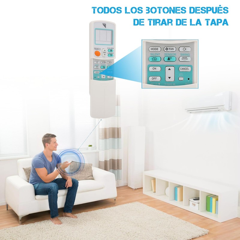 ASHATA Replacement Remote Control Air Conditioning, High Quality Wear-Resistant Air