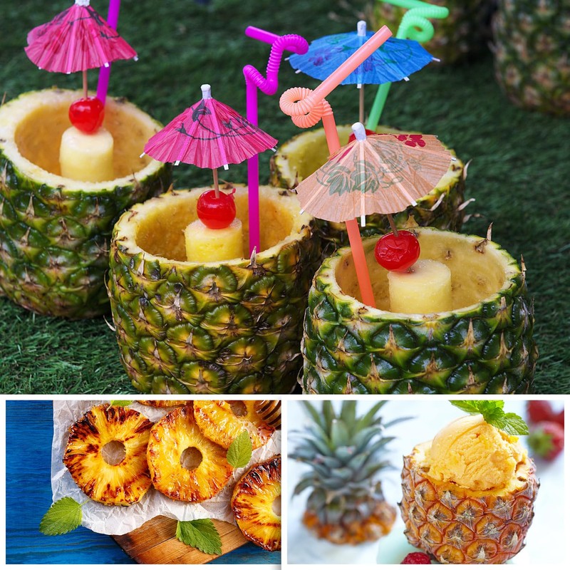 COM-FOUR® 2X Pineapple Cutter 3 in 1 - Pineapple Peeler