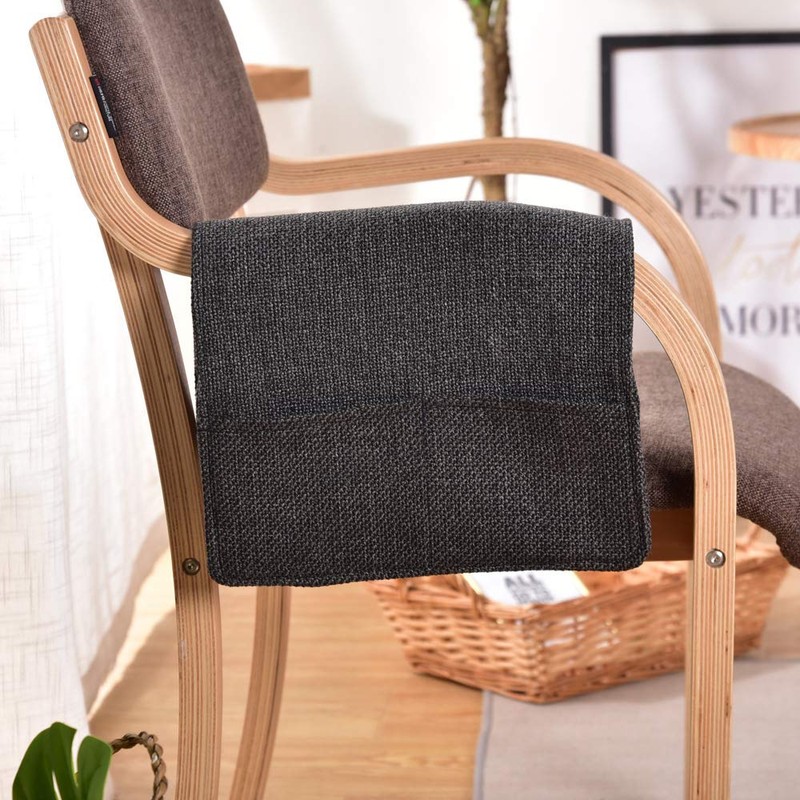 JINTN Linen Sofa Armrest Organiser - Armrest Caddy Pocket Organizer