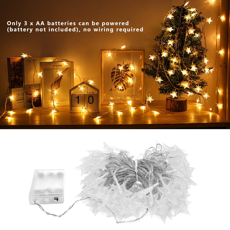 100LED Star String Light Battery Powered 2 Light Mode 32.8ft