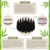 Black Coconut Charcoal Incense Cones 2" TOPFLOW - 60 Pack