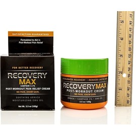 RecoveryMax – Post Workout Cream – for Use in Fitness Workout Program to Speed Muscle Recovery – Reduce Muscle Soreness - Return to Exercise Quicker –Recovery Supplement – 3.5 oz