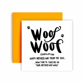 Huxters Mothers Day Card for Dog Mum Birthday Card for Her - Funny From the Dog Mother's Card - 14.8cm (Mother's Day)