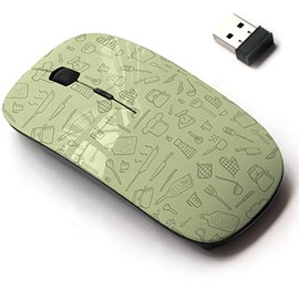 2.4G Wireless Mouse with Cute Pattern Design for All Laptops and Desktops with Nano Receiver - Cooking Utensils Kitchen Tools