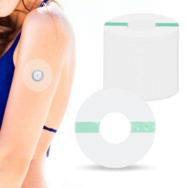 YOUSHARES Pack of 60 Plasters for Freestyle Libre 2, Waterproof, Breathable, Freestyle Libre 1 & 2 Plasters, Skin-Friendly Plasters for Swimming & Bath, Transparent