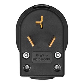 Strhowill Nema 10-30P Plug 30 Amp 125/250V 10-30P Dryer Connector for Electric Ranges, Dryers & Temporary Power Adapters, Compatible with Cables OD Max 1.0 Inch (UL Listed) (Nema 10-30P Plug)