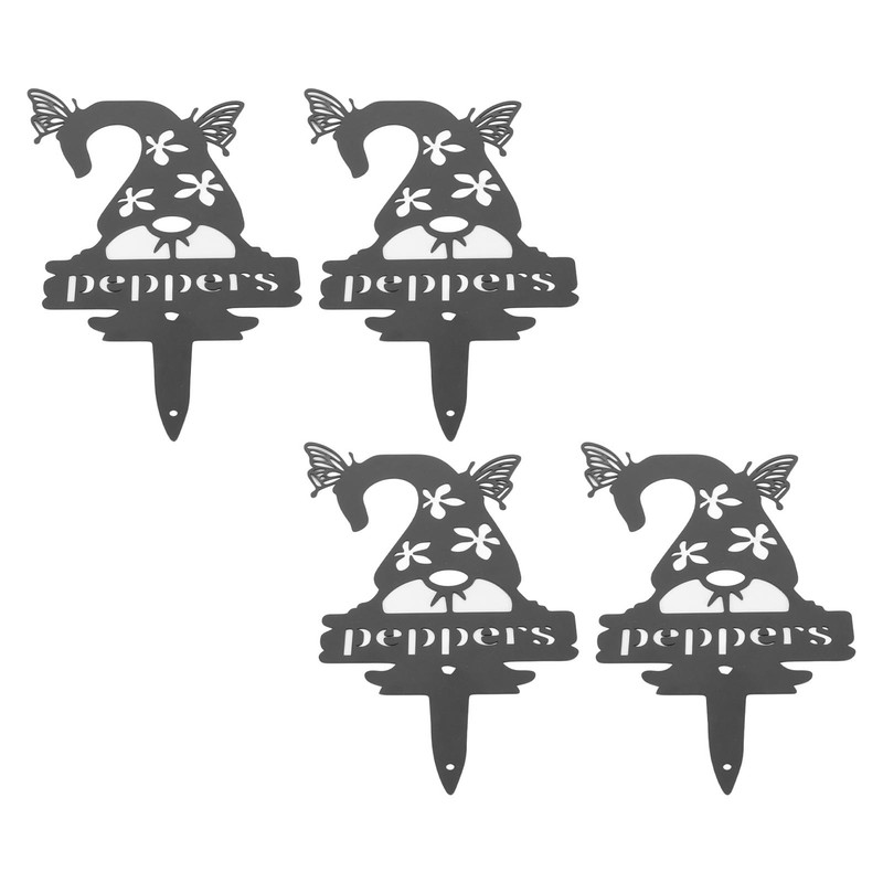 4pcs Gnome Plant Markers Rustproof Metal Plant Labels Fruits Vegetable