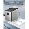 Countertop Ice Maker Machine 𝑺𝒕𝒂𝒊𝒏𝒍𝒆𝒔𝒔 𝑺𝒕𝒆𝒆𝒍, 9 Bullet Ice in