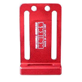 Knicks ALU-I-R Plate for Electric Tools with Hook Metal Fittings, Total Aluminum Removal, Red, Red, Waist Bag, Tool Holder