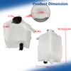 Silscvtt Plastic Windshield Washer Fluid Reservoir with Pump White Replacement
