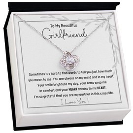 Necklace for Girlfriend, Girlfriend Gifts for Girlfriend Birthday Gifts and I Love You Gifts for Her. Makes a great future wife necklace gift or promise necklace for her, gifts for girlfriend