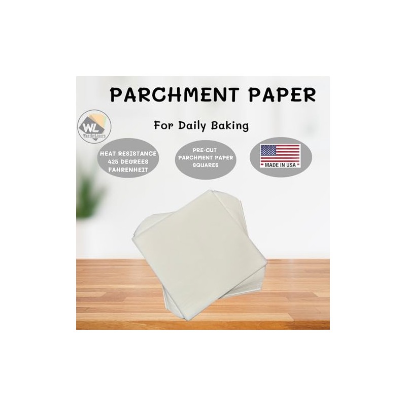 11x11 Inch Parchment Paper Squares 100 Sheets| Made is Usa