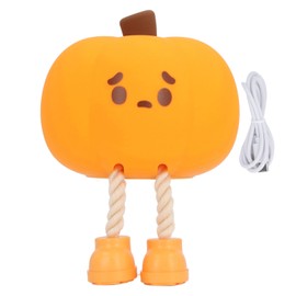 Silicone Night Light Soft Rechargeable Adorable Eye Protection Soothing Baby Night Lamp for Bedroom Pumpkin Shape
