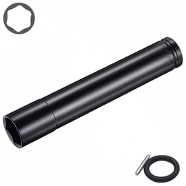 1/2" Drive by Deep Impact Socket, Heat-Treated CR-V Steel 6" Length, 6-Point Metric Sizes with Black Strong Case (27mm)