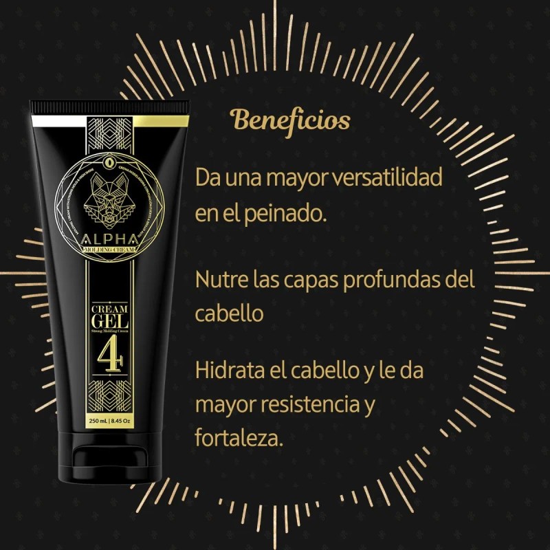Kit Ouro Aceite Barba Bigote Oil Y Pomada Moldeadora Alpha