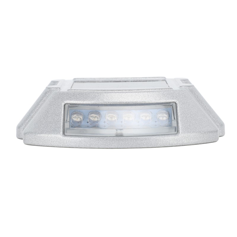 Solar Deck Lights Silver Aluminium Alloy High Brightness LED Solar