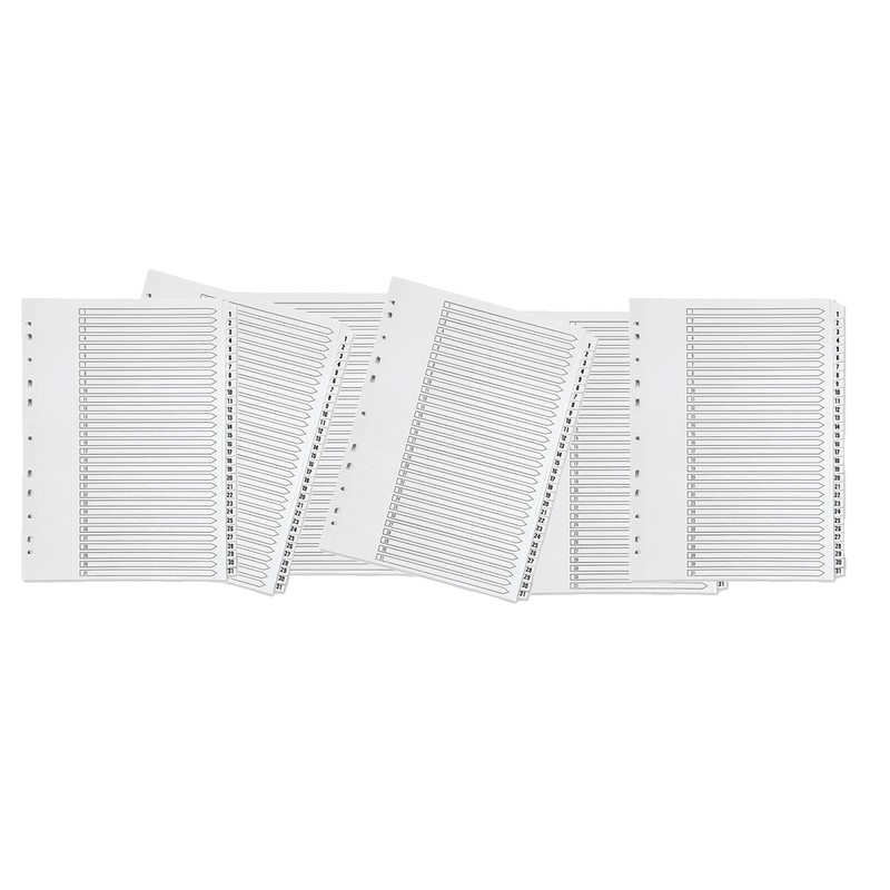 Q-Connect 1-31 Index Multi-punched Polypropylene White A4