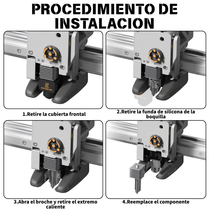 2 Piezas 0.4MM de Hotend de Impresora 3D para A1/A1