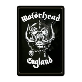 Logoshirt® Motörhead Logo Blechschild I Metall-Schild mit klassischem Retro-Motiv in 3D I 20x30cm Rock 'n' Roll Retro-Schild I langlebiger Druck & Lizenziertes Originaldesign