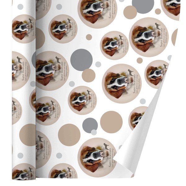 GRAPHICS & MORE Saint Bernard Dog Breed Gift Wrap Wrapping Paper Roll